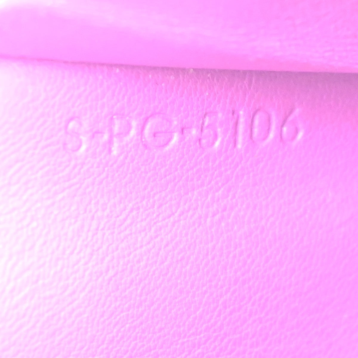 CELINE Logo Strap Bifold Long Wallet Purse Leather Pink Gray Italy SHW 02KD009