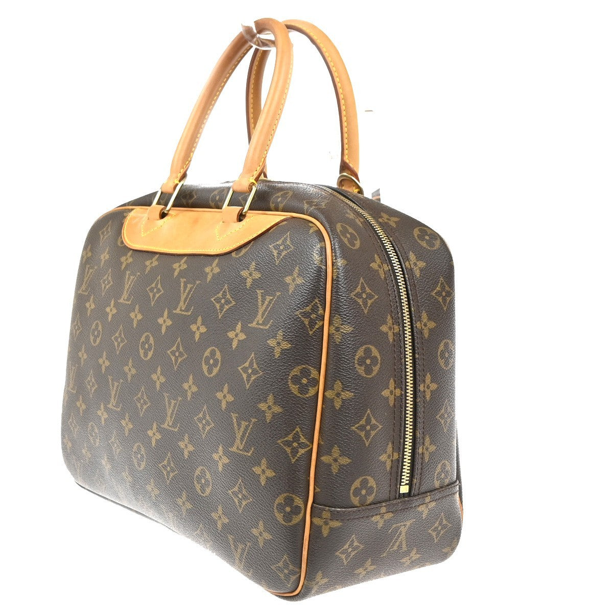 LOUIS VUITTON LV Logo Deauville Hand Bag Monogram Leather Brown M47270 18MA223