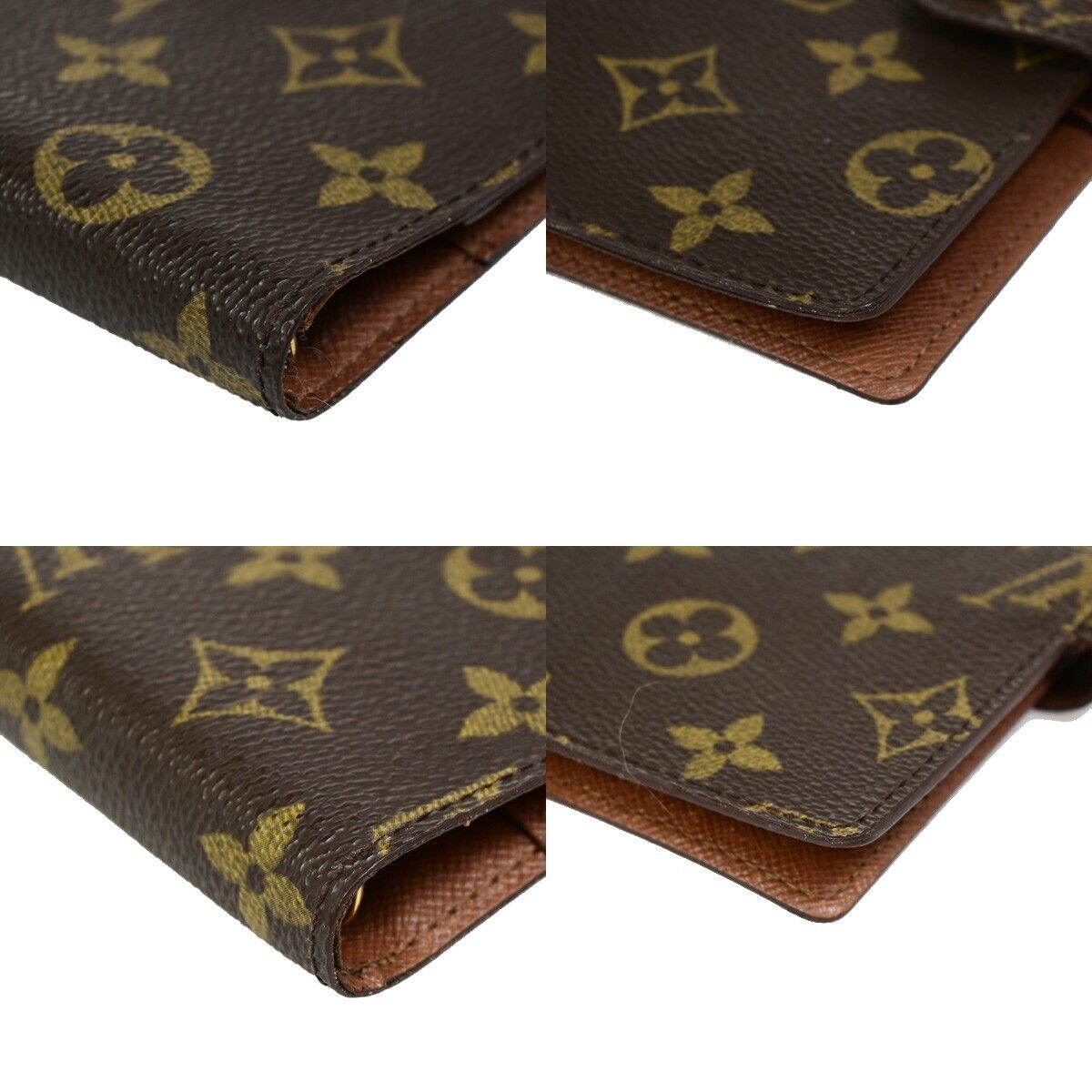 LOUIS VUITTON Agenda PM Day Planner Cover Monogram Leather Brown R20005 02EB351