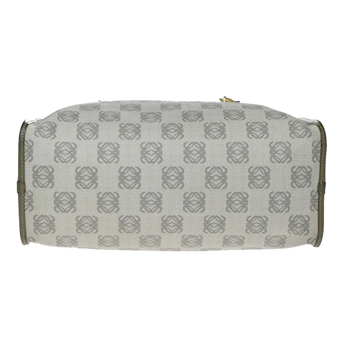 LOEWE Logo AMAZONA Anagram Pattern Hand Bag PVC Leather Gray GHW Spain 35YH954