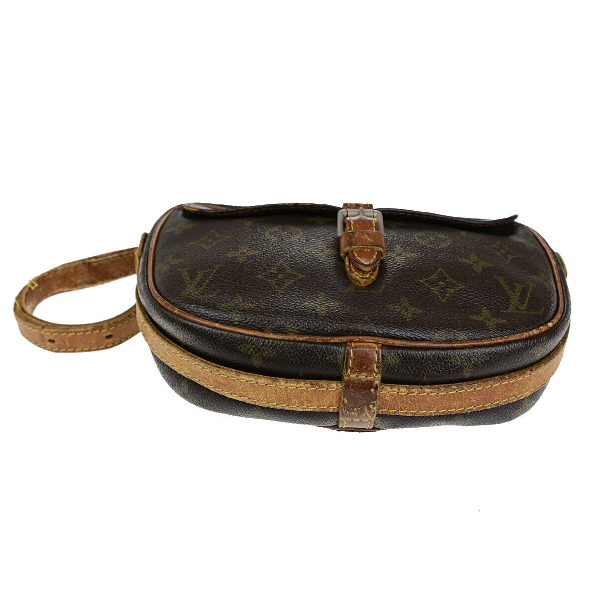 LOUIS VUITTON Jeune Fille PM Shoulder Bag Monogram Leather Brown M51227 67SJ522