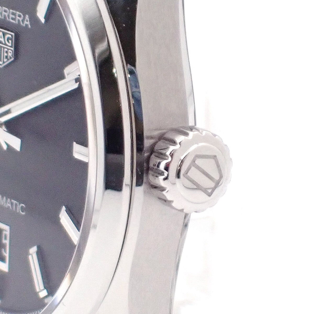 TAG HEUER Carrera Calibre 5 Dayte 39mm WBN2110 Watch Black Dial SS 310LC534