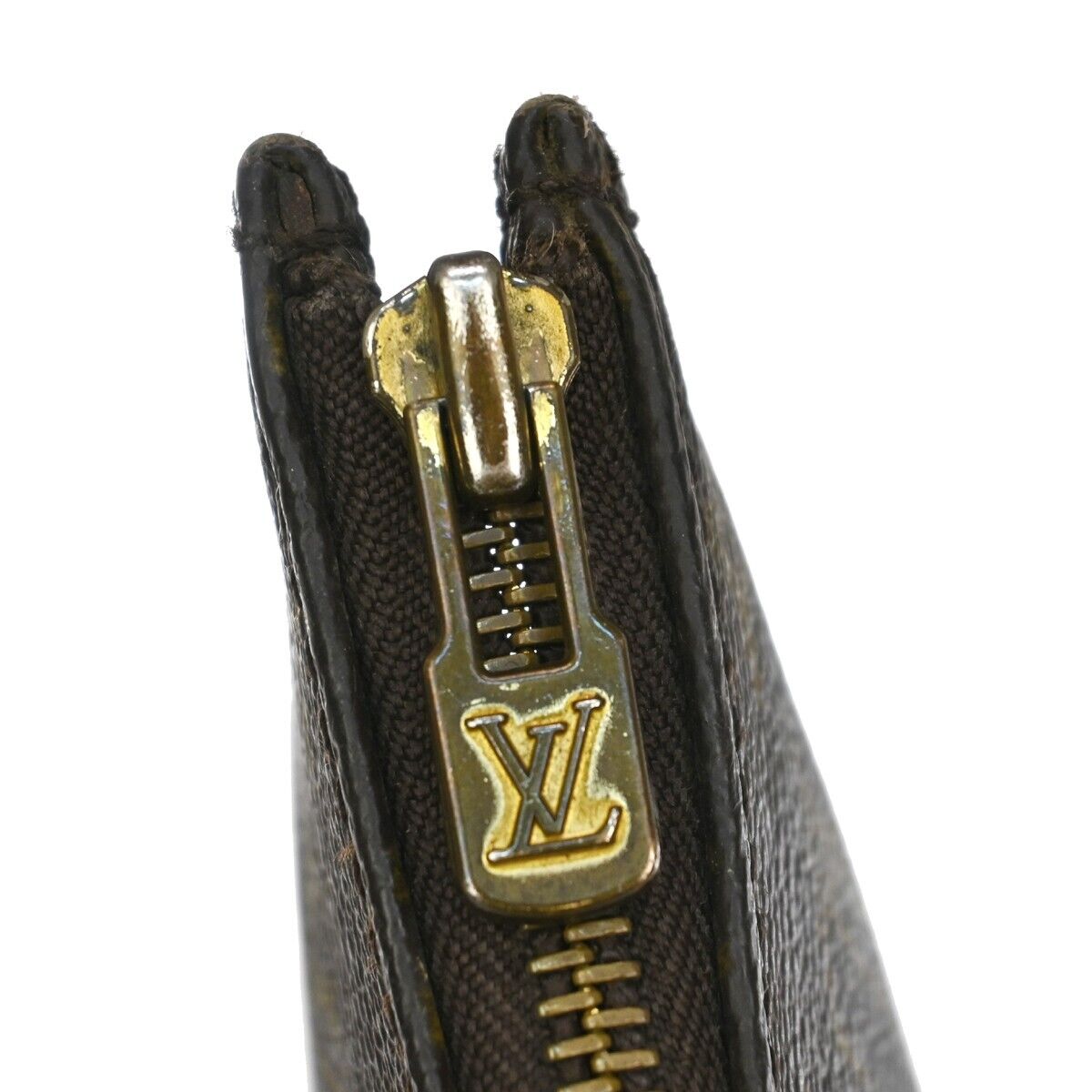 LOUIS VUITTON Poche Documents Clutch Bag Monogram Leather Brown M53457 67EA254