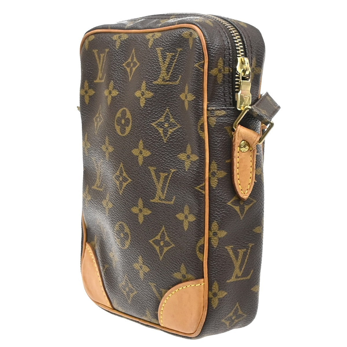 LOUIS VUITTON Danube Shoulder Bag Monogram Leather Brown France M45266 82MA537