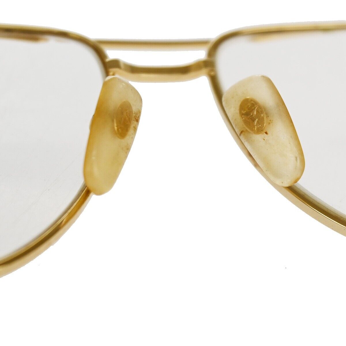 Burberrys Logo Reading Glasses Eye Wear Metal Gold Plated Plastic 08YA139