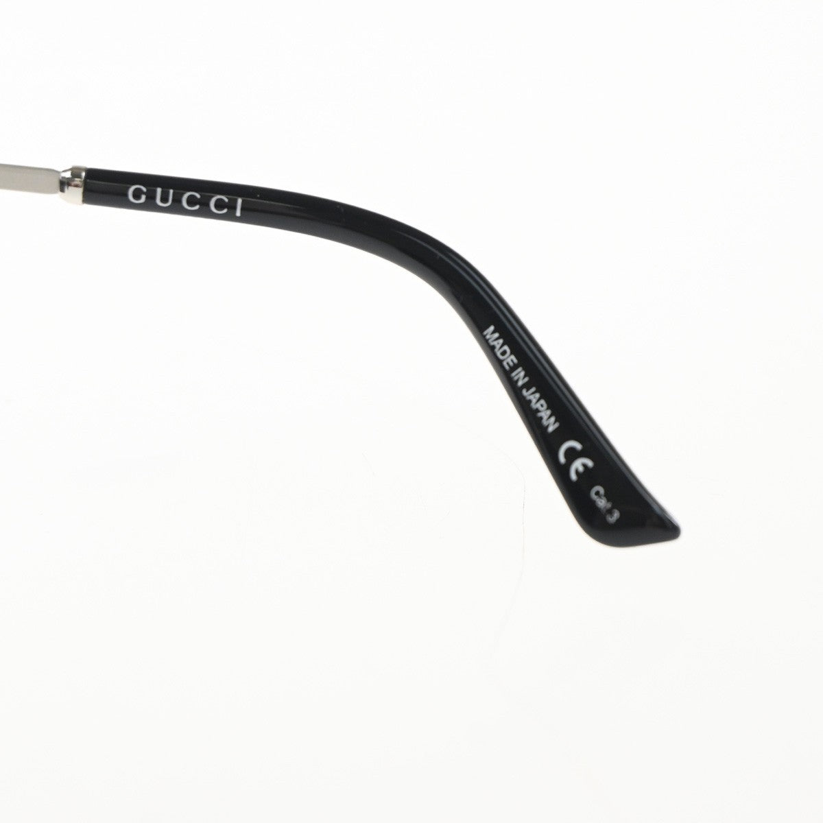 GUCCI Logo GG Folding Sunglasses GG0075SK Eye Were Plastic Metal Black 30KC651