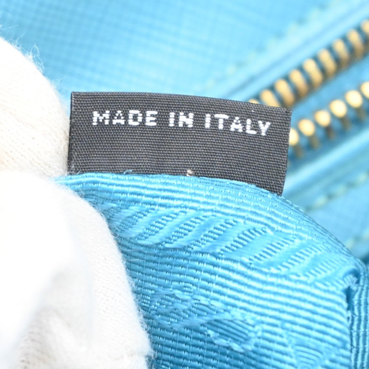 PRADA Galleria 2way Shoulder Hand Bag Saffiano Leather Blue Italy GHW 12KC931