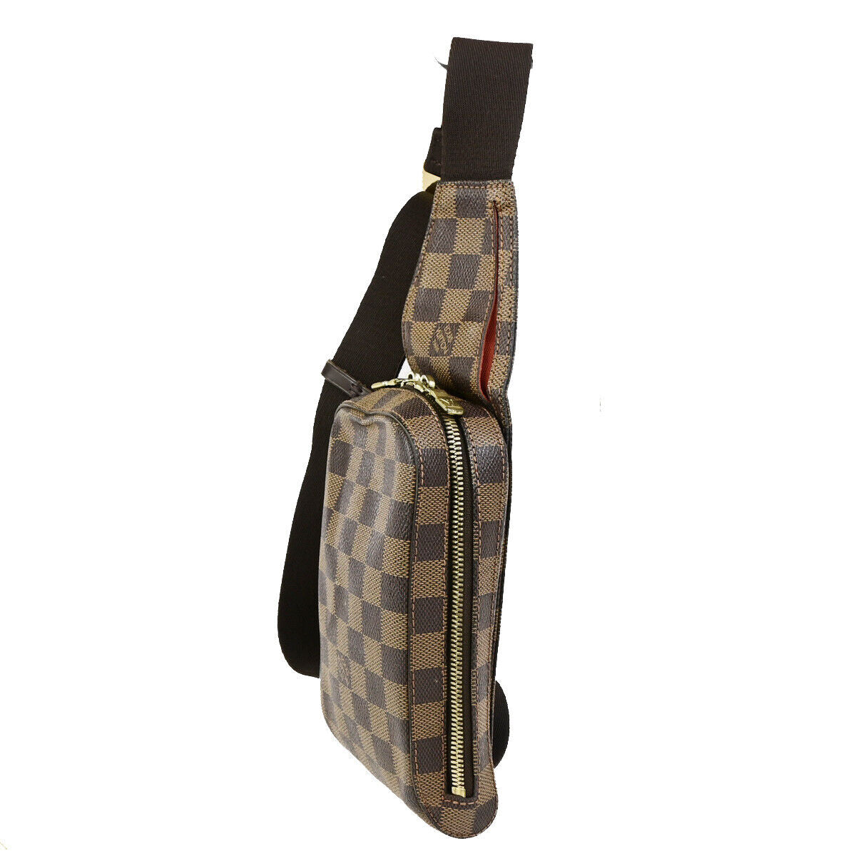 LOUIS VUITTON Geronimos Bum Body Bag Damier Ebene Leather Brown N51994 72YG641