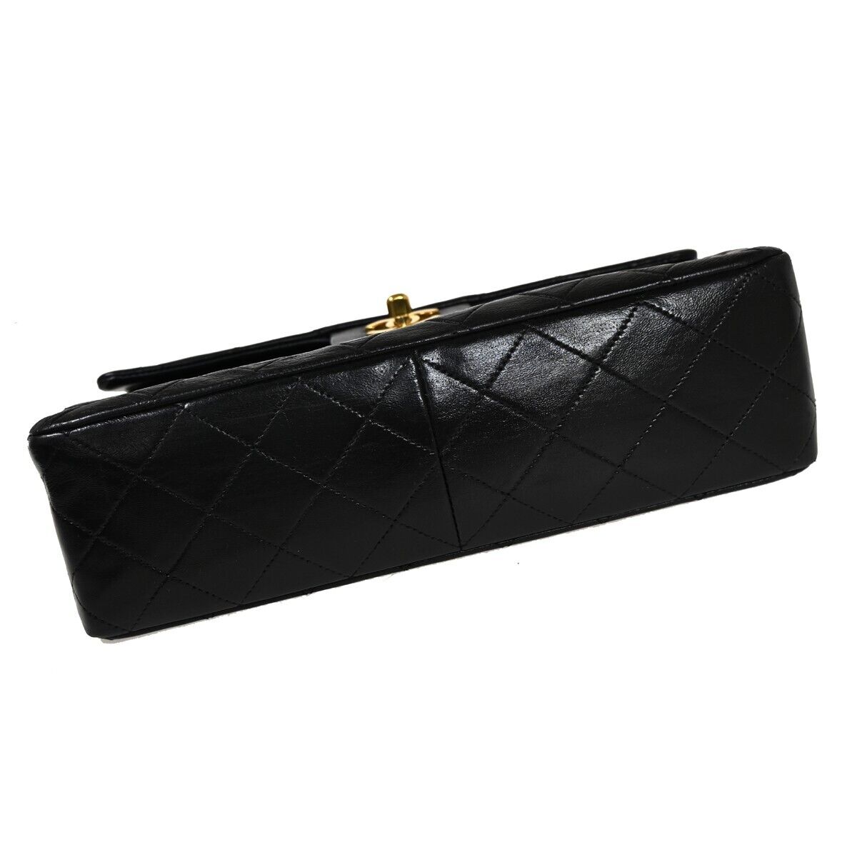 CHANEL CC Matelasse 25 Chain Shoulder Bag Leather Black GHW Vintage 343RH834