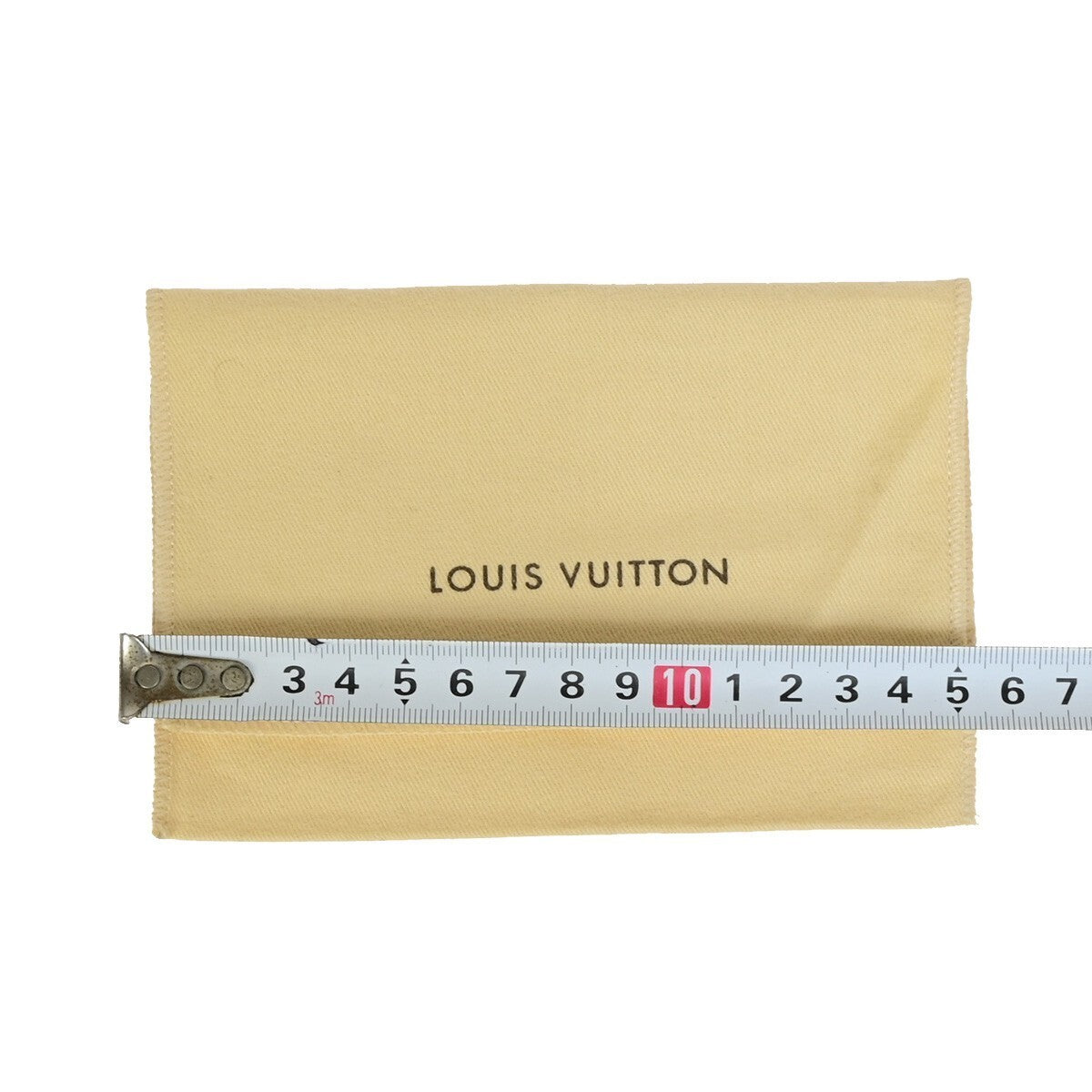 LOUIS VUITTON Logo 10 Set Dust Bag Drawstring Canvas Cotton Beige Brown 07KB120