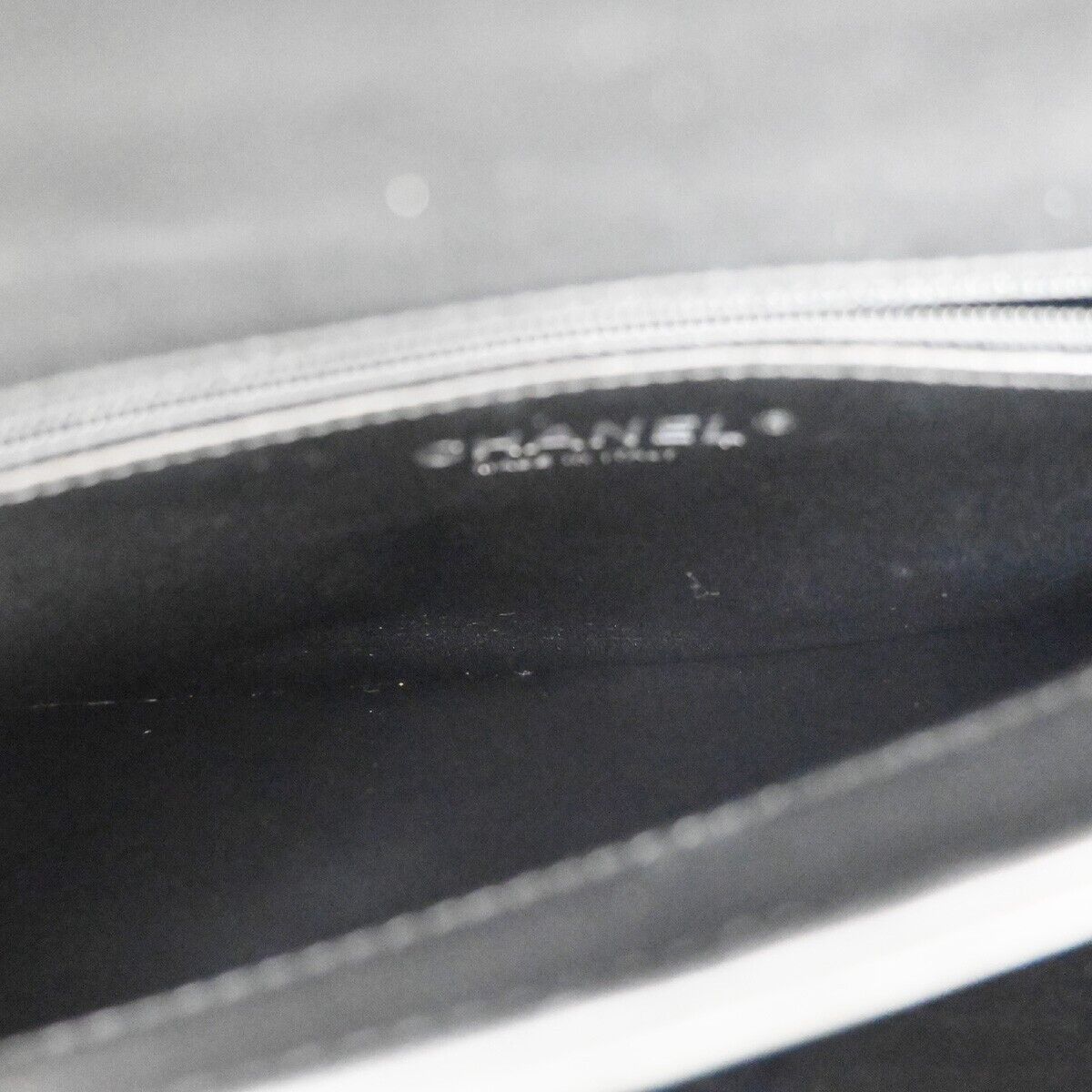 CHANEL CC Logo 2Way Chain Shoulder Hand Bag Leather Black SHW Italy 110RJ035