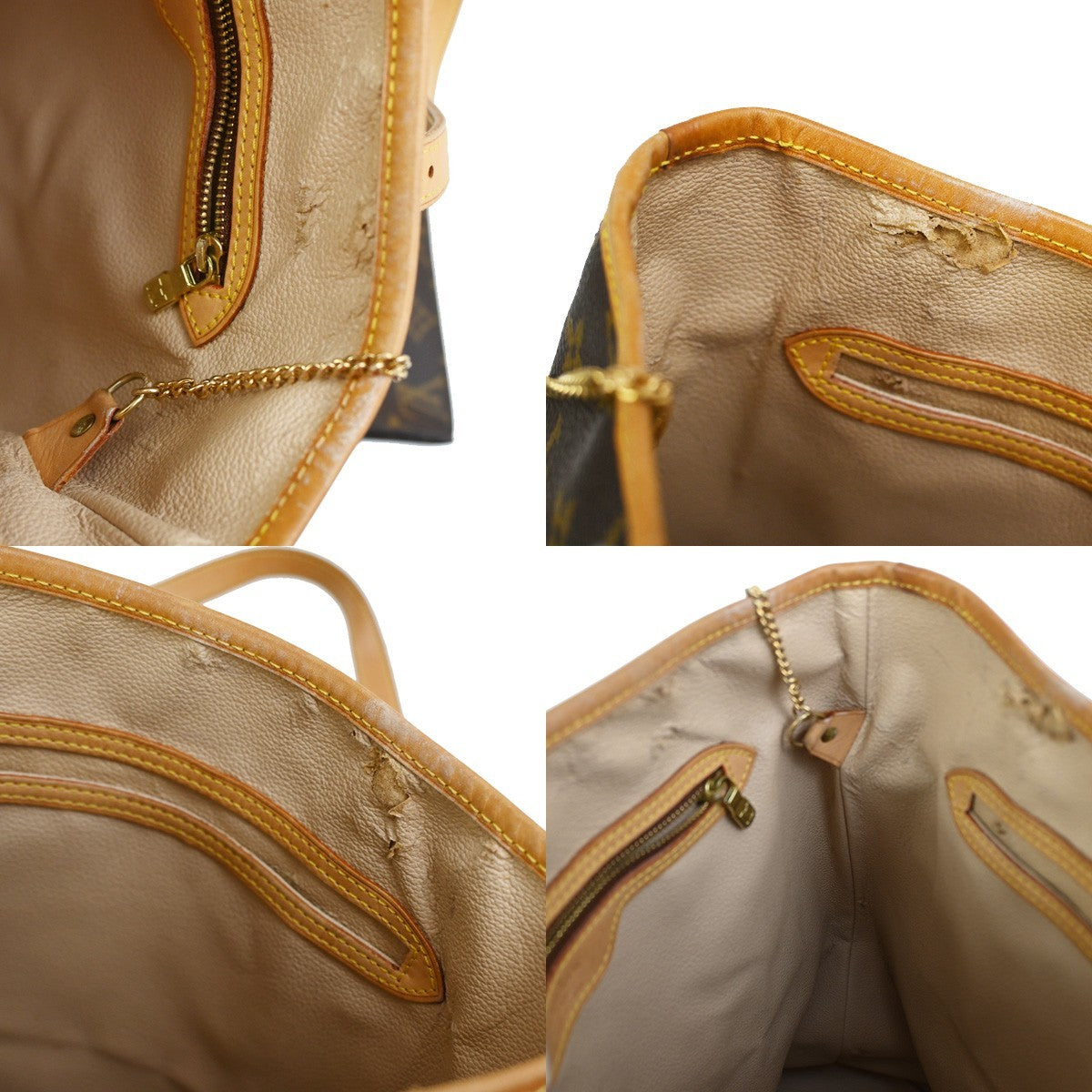 LOUIS VUITTON BUCKET GM Shoulder Tote Bag Monogram Leather Brown M42236 88YJ102