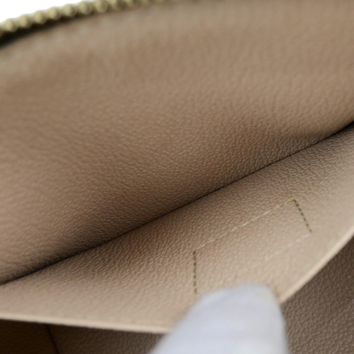 LOUIS VUITTON Pochette Cosmetic Pouch Monogram Leather Brown BN M47515 76EB750