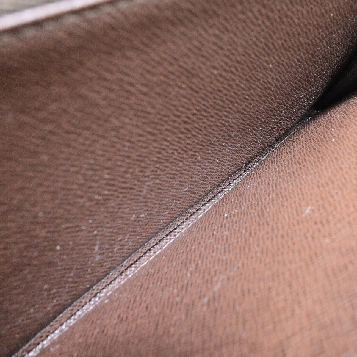 LOUIS VUITTON Zippy Wallet Long Bifold Purse Damier Leather Brown N60015 71EB896