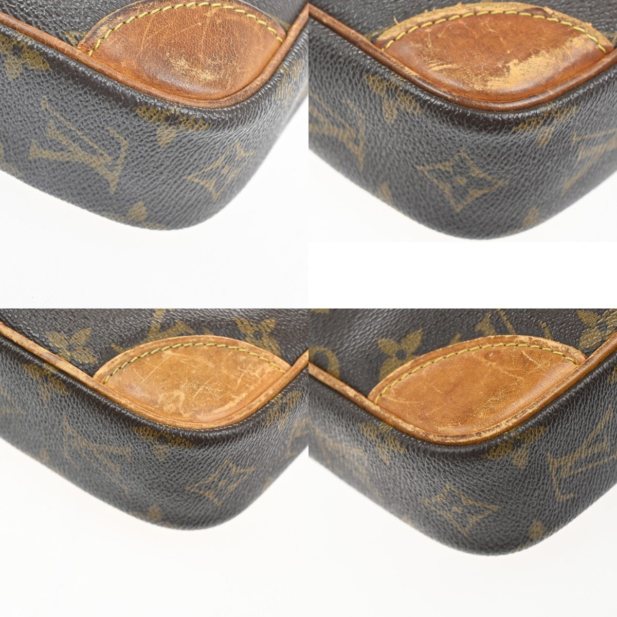 LOUIS VUITTON Danube Shoulder Bag Monogram Leather Brown France M45266 67CA600