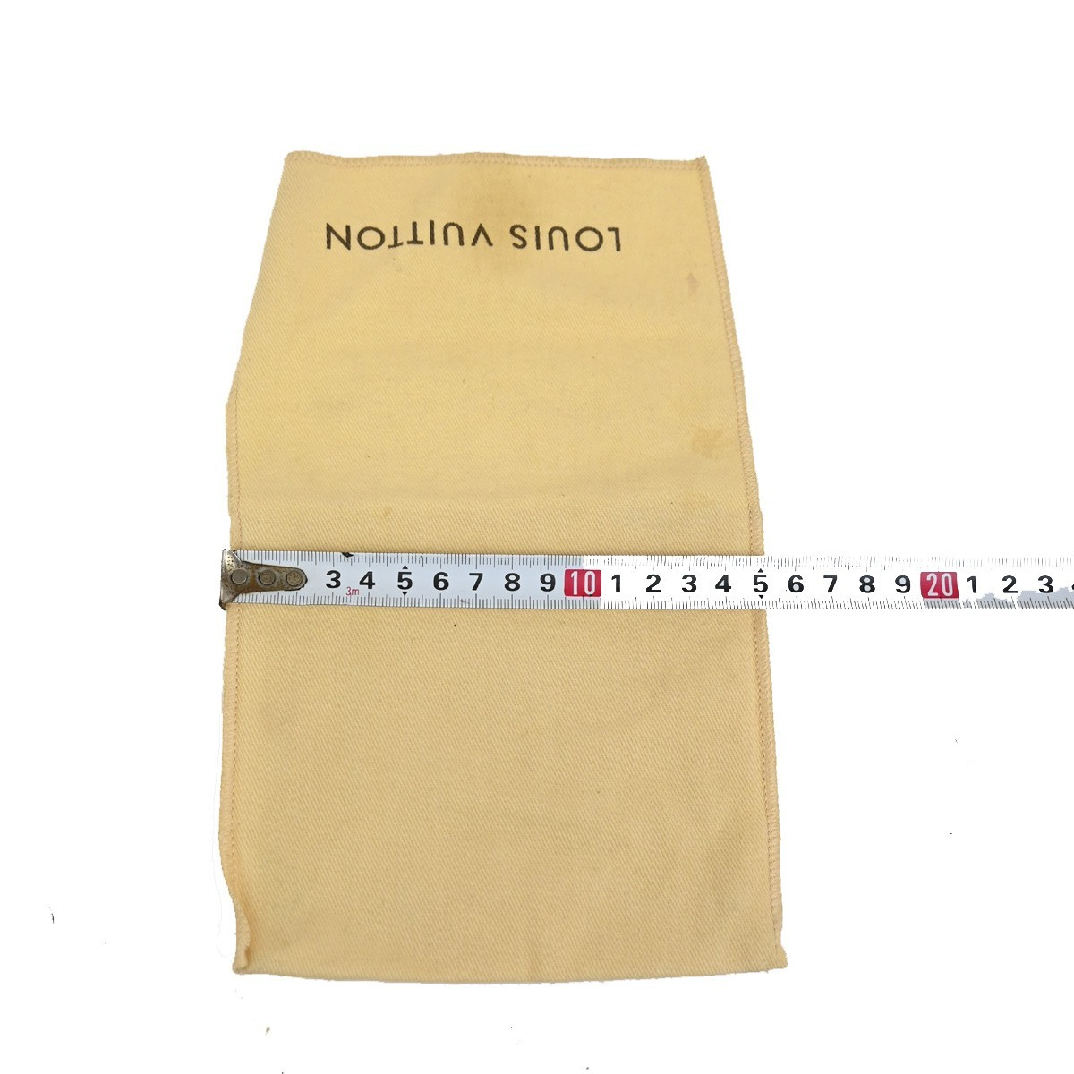 LOUIS VUITTON Logo 10 Set Dust Bag Drawstring Canvas Cotton Beige Brown 09EE167