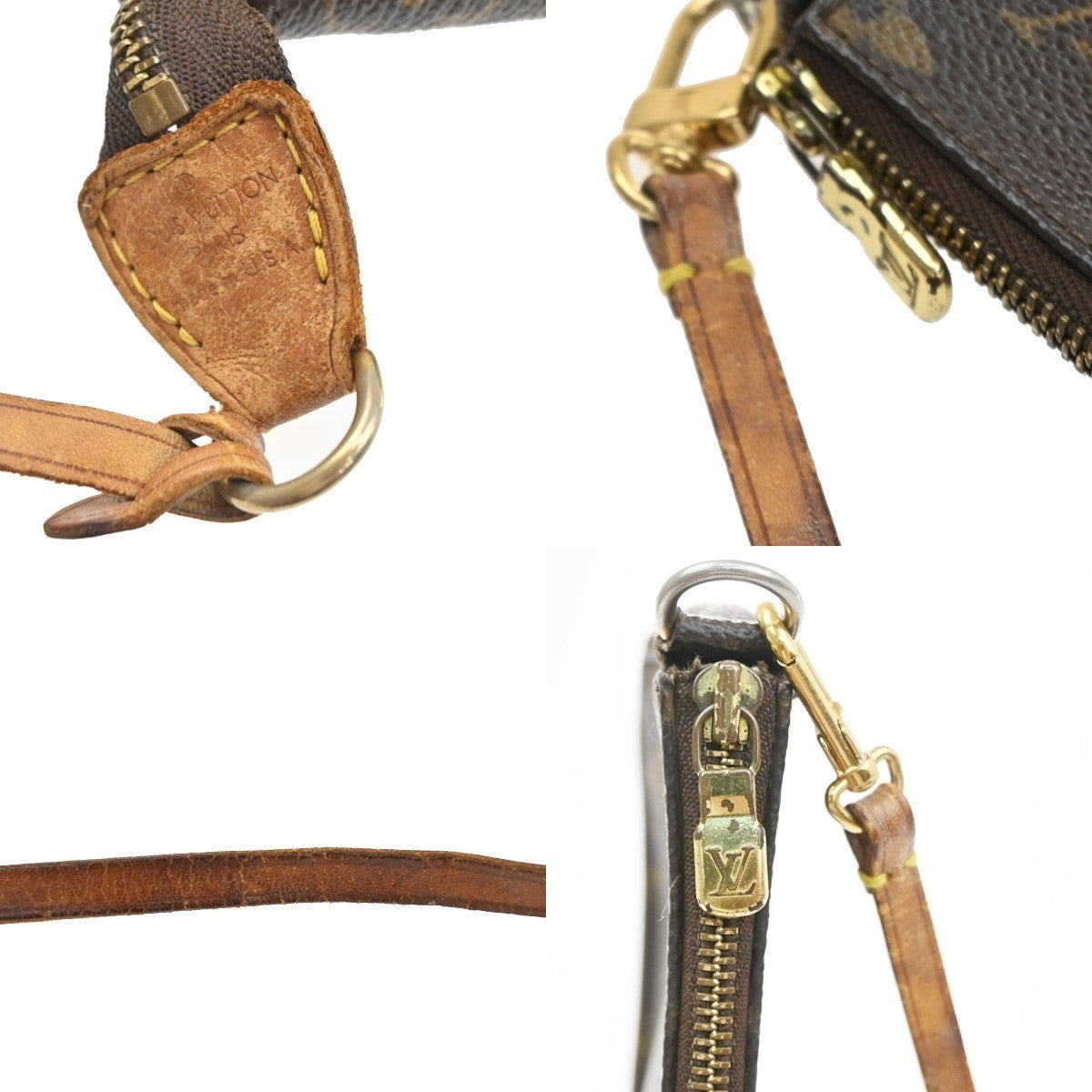 LOUIS VUITTON Pochette Accessoires Hand Bag Monogram Leather BN M51980 65SA127