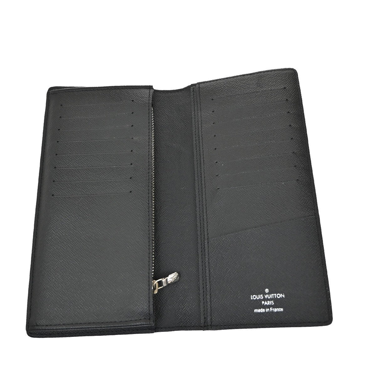 LOUIS VUITTON Brazza Long Bifold Wallet Damier Graphite Black N62665 35YH229