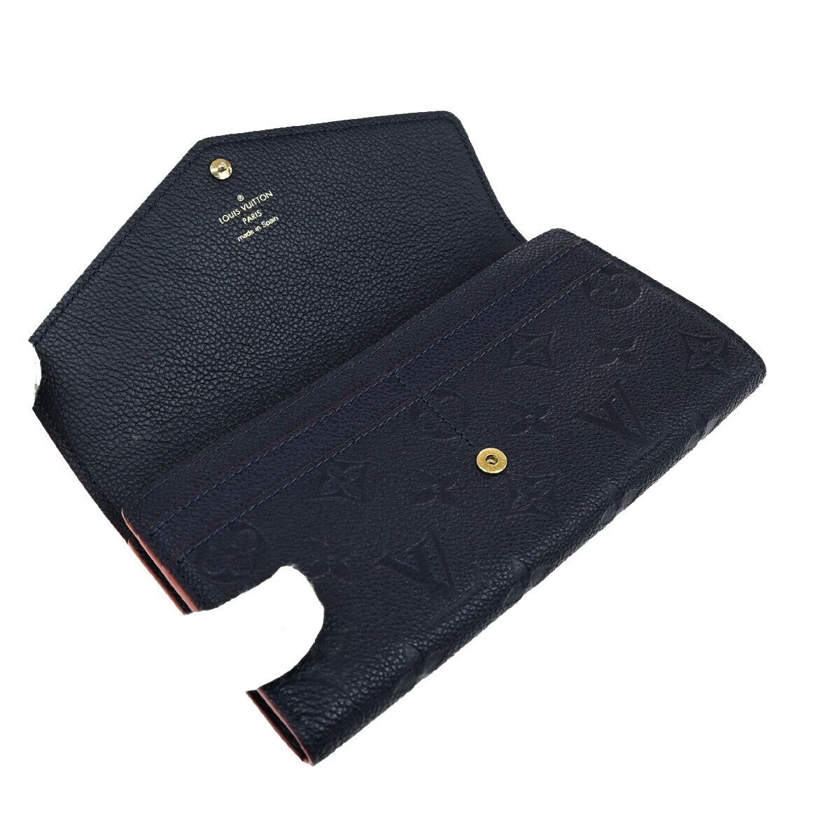 LOUIS VUITTON Portefeuille Sarah Wallet Monogram Empreinte Blue M62125 35EE082