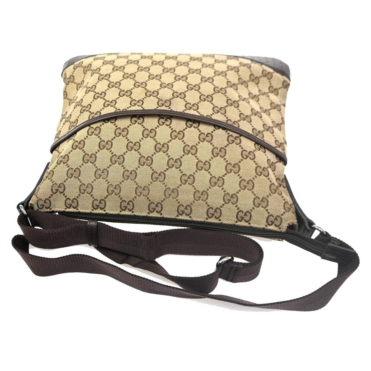 GUCCI Logo GG Pattern Crossbody Shoulder Bag Canvas Leather BN SHW Italy 31KC109