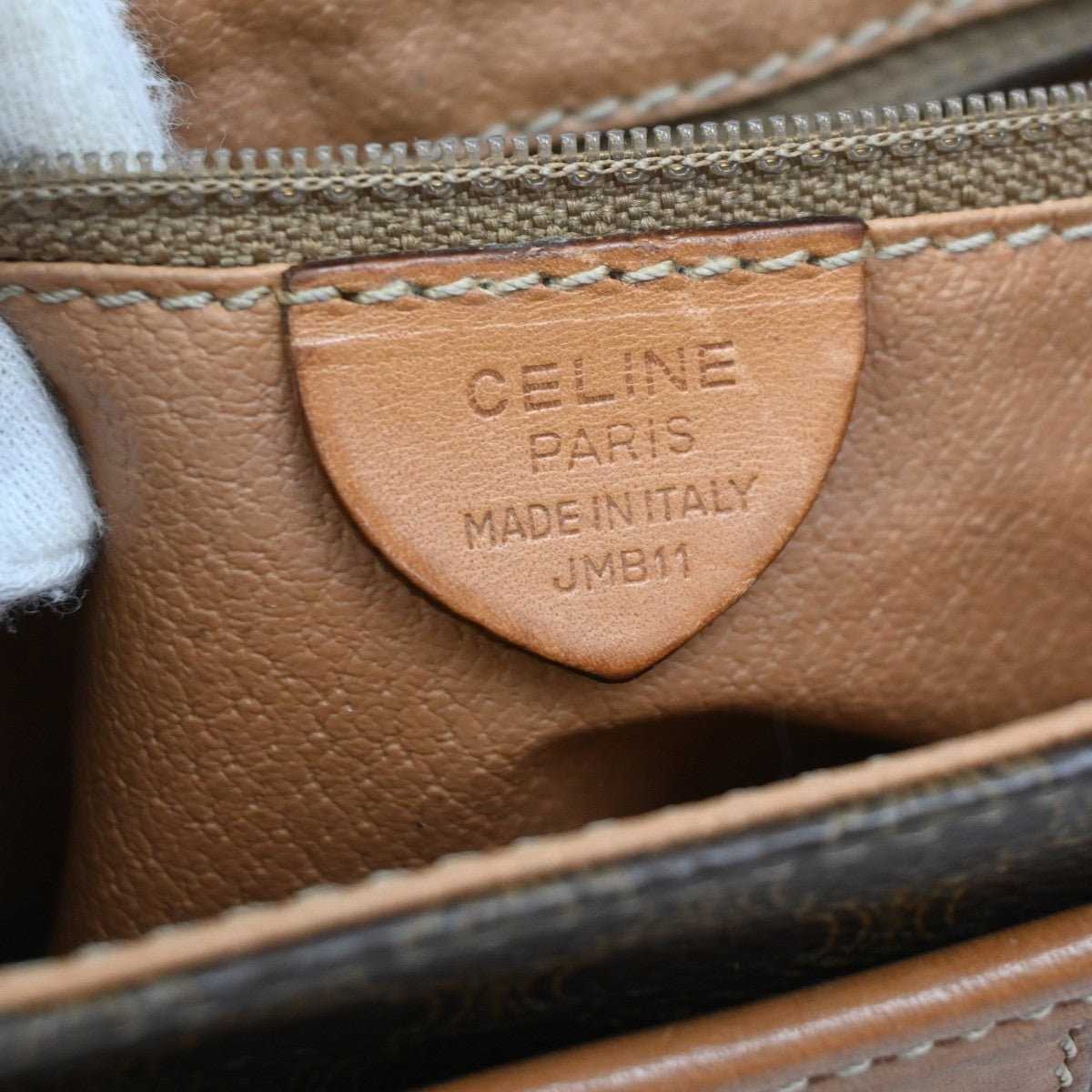 CELINE Logo Gancio Macadam Crossbody Shoulder Bag PVC Leather BN Italy 30DA241