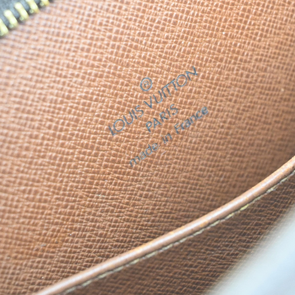 LOUIS VUITTON Logo Drouot Shoulder Bag Monogram Leather Brown M51290 02SA015