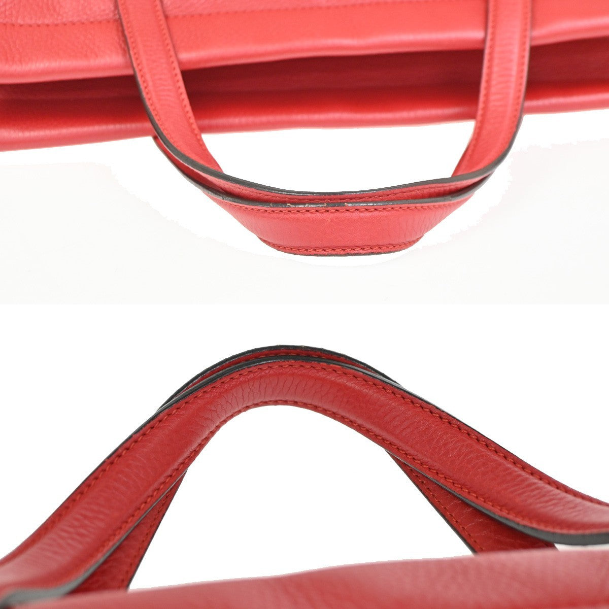 GUCCI Logo Lady Tassel Shoulder Hand Tote Bag Leather Red GHW Italy 79YH903