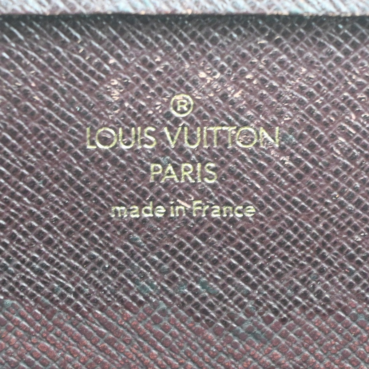 LOUIS VUITTON Baikal Clutch Hand Bag Taiga Leather Acajou France M30186 02MA157