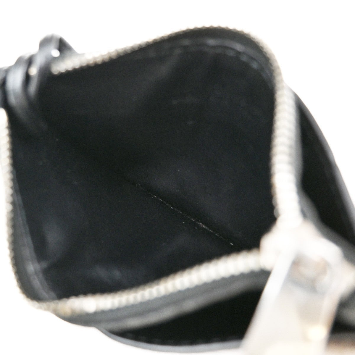 BOTTEGA VENETA Logo Intrecciato Coin Case Wallet Leather Black Italy 65EF860