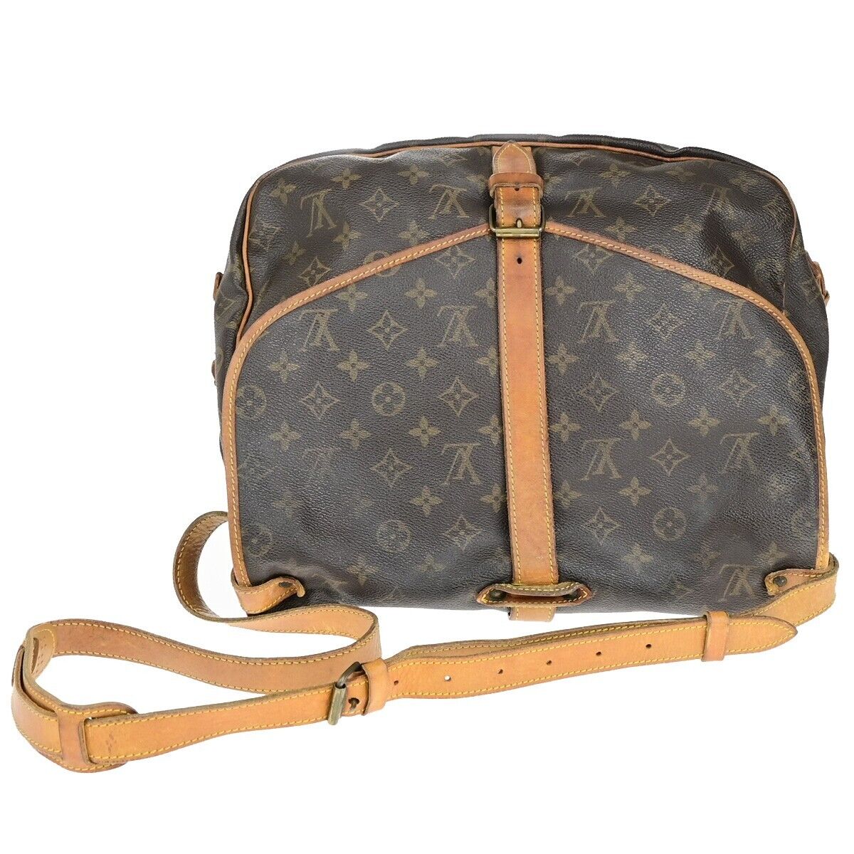 LOUIS VUITTON Saumur 35 Shoulder Bag Monogram Leather BN France M42254 39ED126