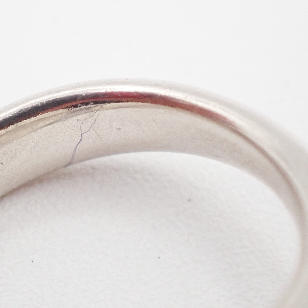 Tiffany & Co. Logo Elsa Peretti Open Heart Ring US Size 6 Silver Ag 925 09KP561