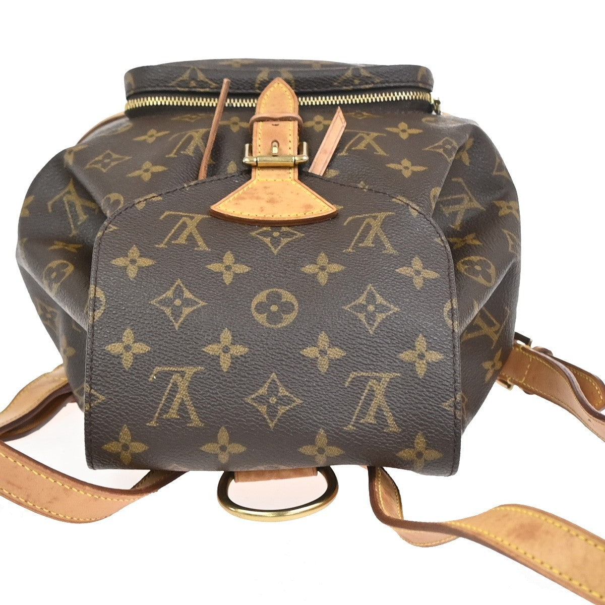 LOUIS VUITTON Montsouris MM Backpack Bag Monogram Leather Brown M51136 77AA208