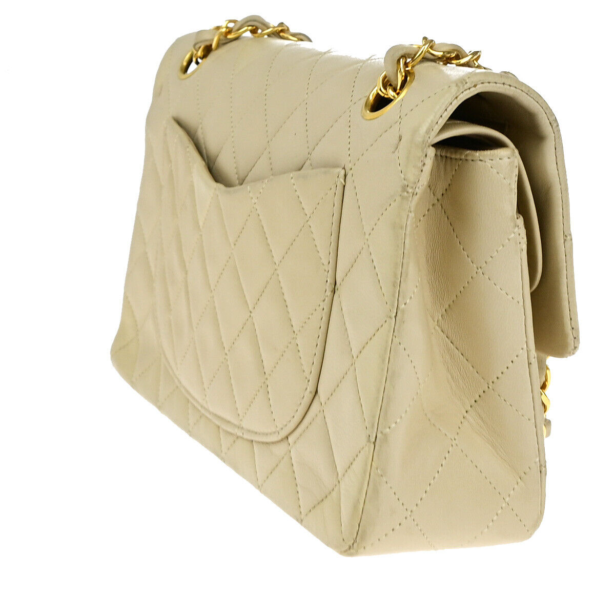 CHANEL CC Matelasse 23 Double Flap Chain Shoulder Bag Leather GHW BE 870RJ890