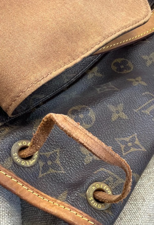 LOUIS VUITTON Montsouris MM Backpack Bag Monogram Leather Brown M51136 72KC944