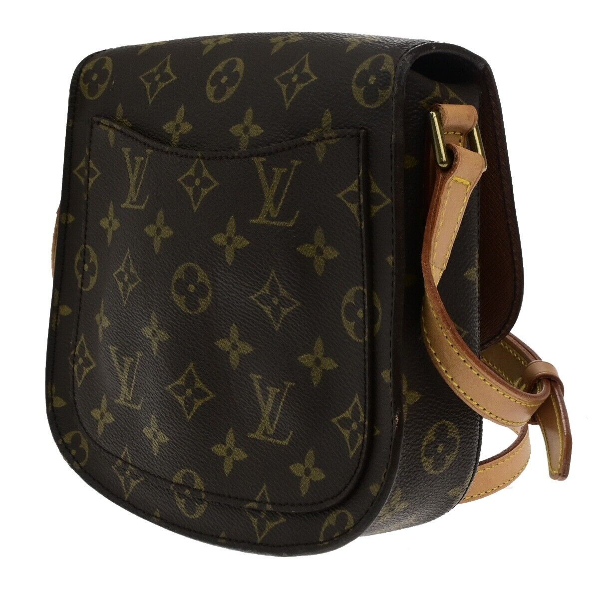 LOUIS VUITTON Saint Cloud MM Shoulder Bag Monogram Leather Brown M51243 87ED457