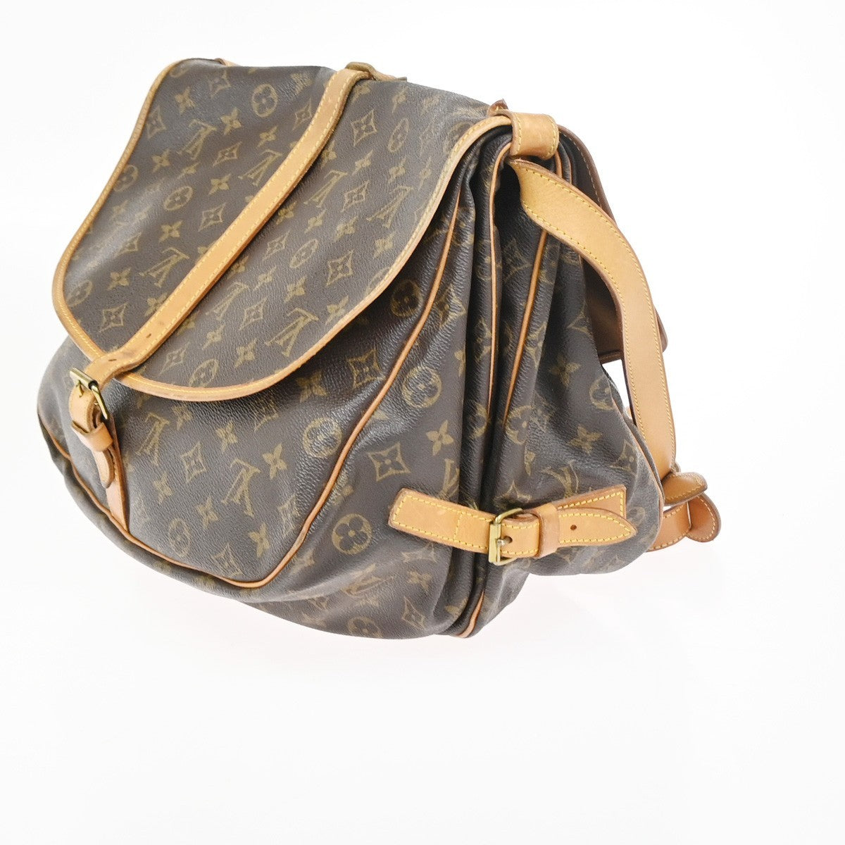 LOUIS VUITTON Saumur 35 Shoulder Bag Monogram Leather BN France M42254 73YH876