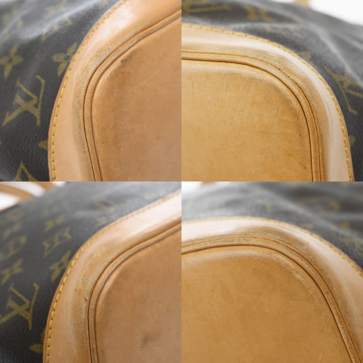 LOUIS VUITTON LV Logo Alma Hand Bag Monogram Leather Brown M51130 62KD431