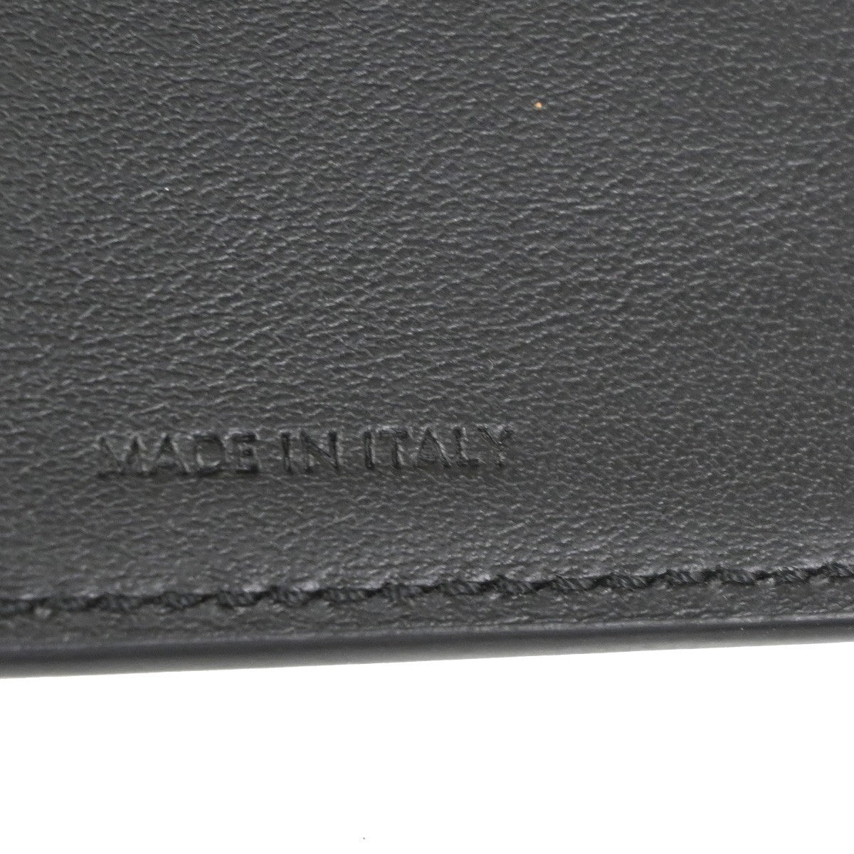 CELINE Triomphe Small Trifold Wallet Purse Leather Black GHW 31TA346