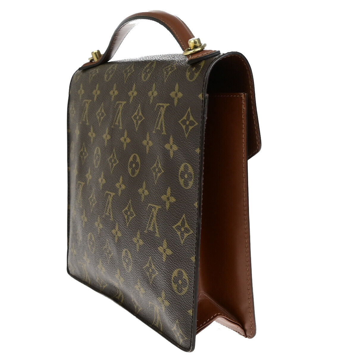 LOUIS VUITTON Monceau 28 Hand Bag Monogram Leather Brown M51185 70YG720