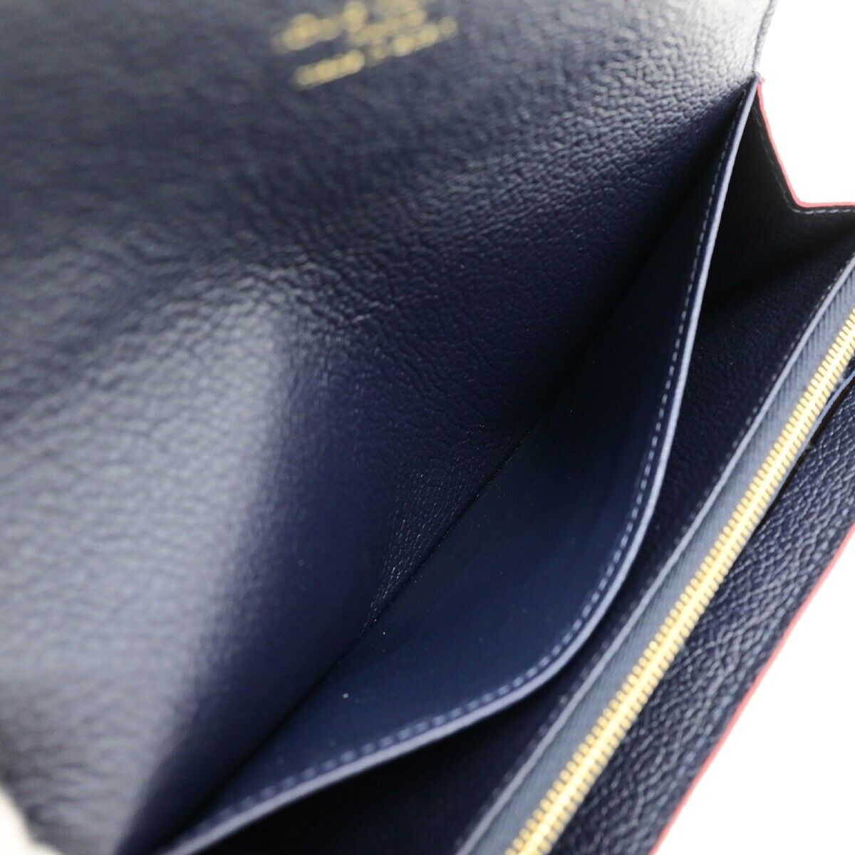 LOUIS VUITTON Portefeuille Sarah Wallet Monogram Empreinte Blue M62125 35EE082
