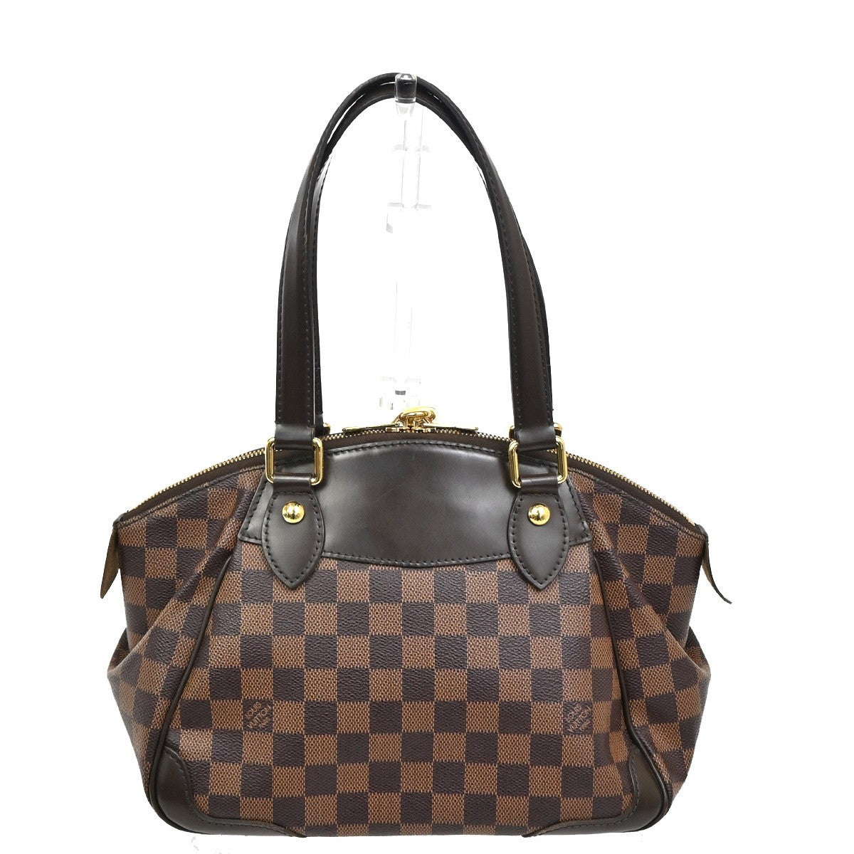 LOUIS VUITTON Verona PM Shoulder Bag Damie Ebene Leather Brown N41117 95TA517