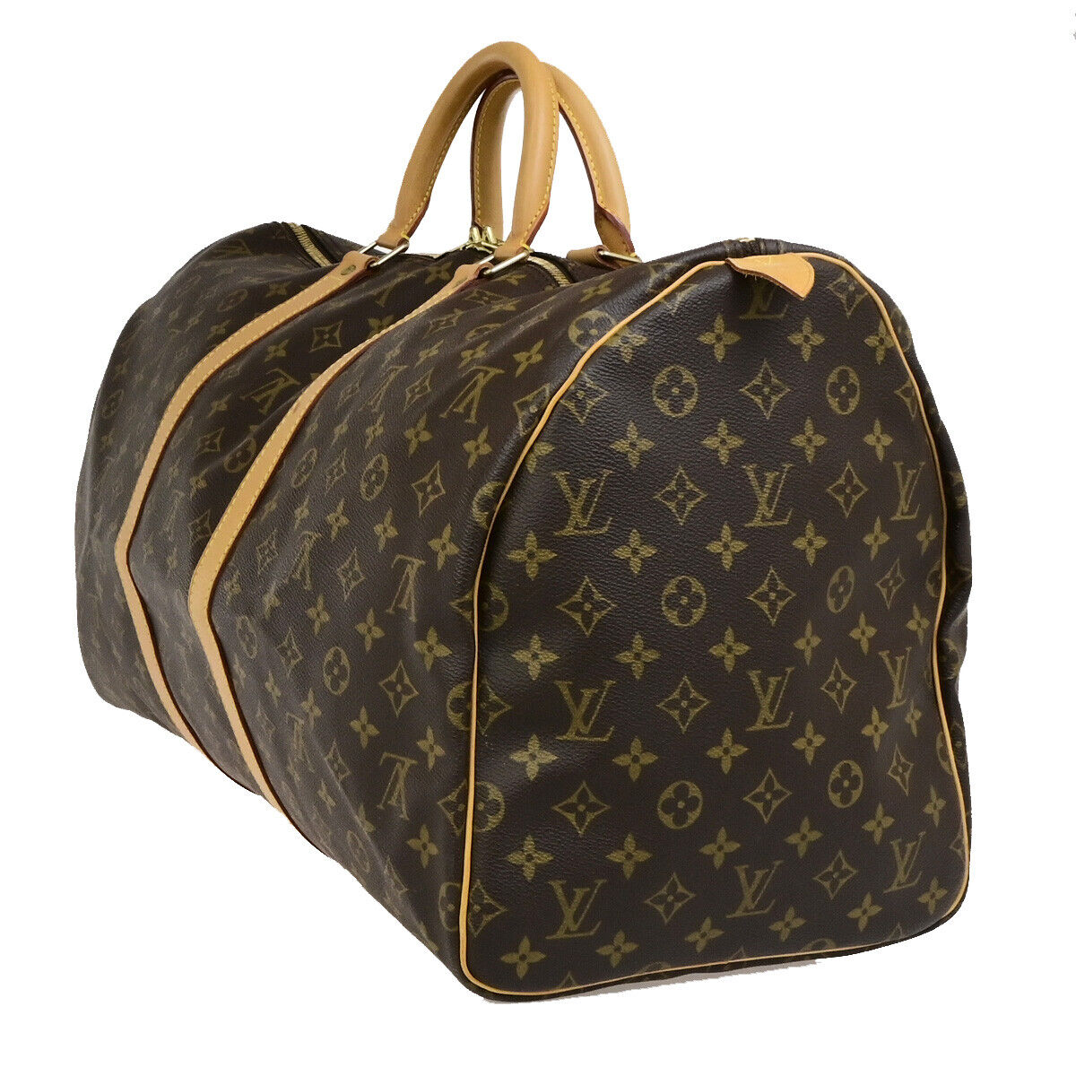 LOUIS VUITTON Keepall 55 Travel Hand Bag Monogram Leather Brown M41424 20RK831