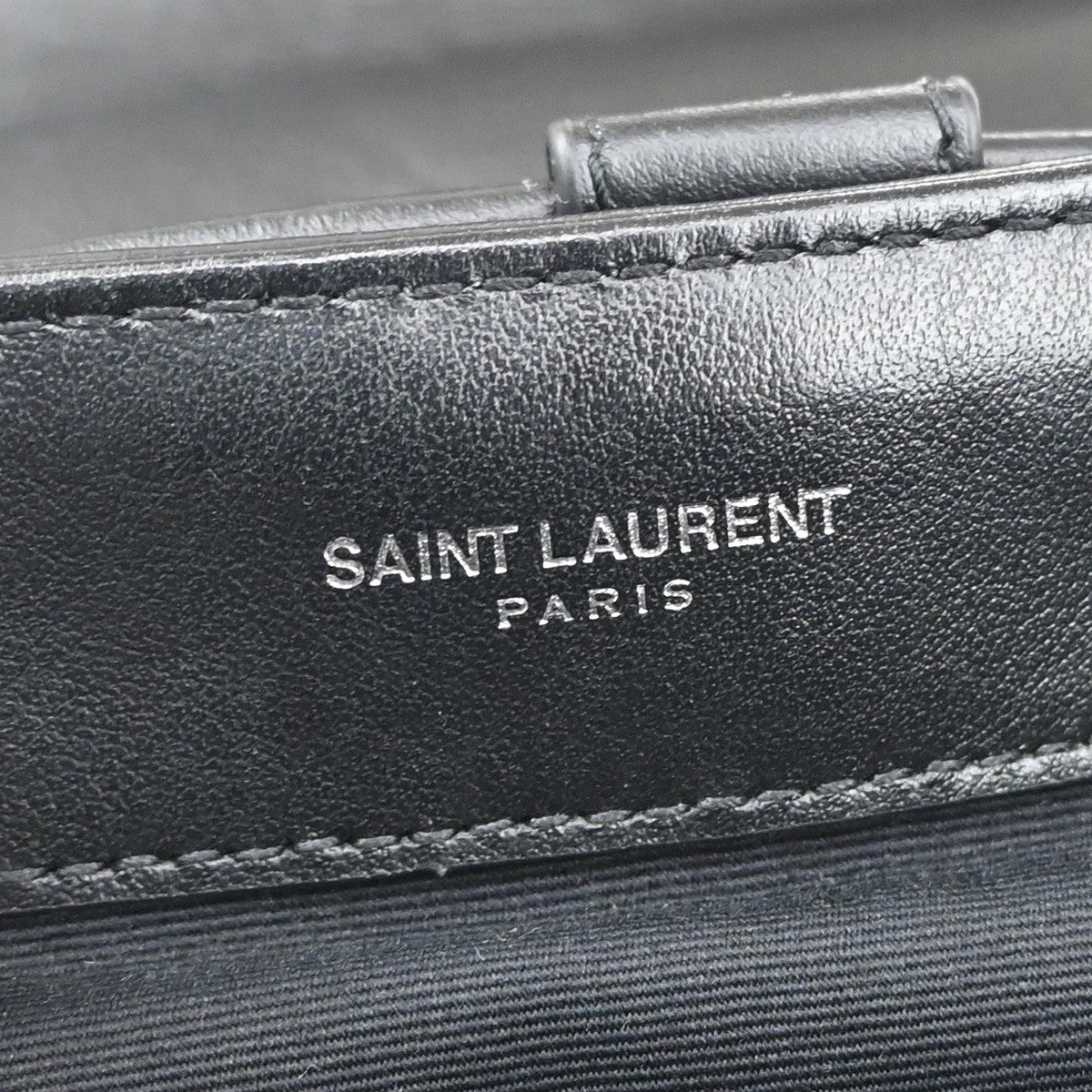SAINT LAURENT YSL Logo LouLou Backpack Bag Leather Black SHW Italy 652LC599