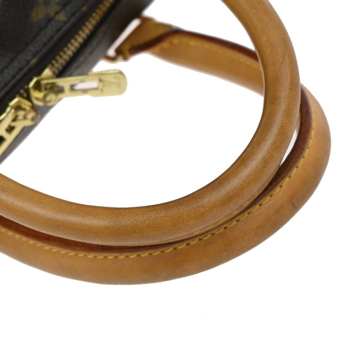 LOUIS VUITTON LV Logo Deauville Hand Bag Monogram Leather Brown M47270 16KP591