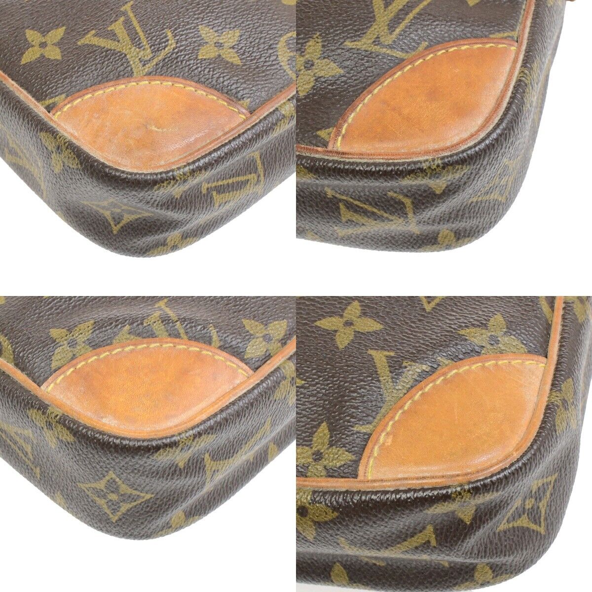 LOUIS VUITTON Danube Shoulder Bag Monogram Leather Brown France M45266 64FA199