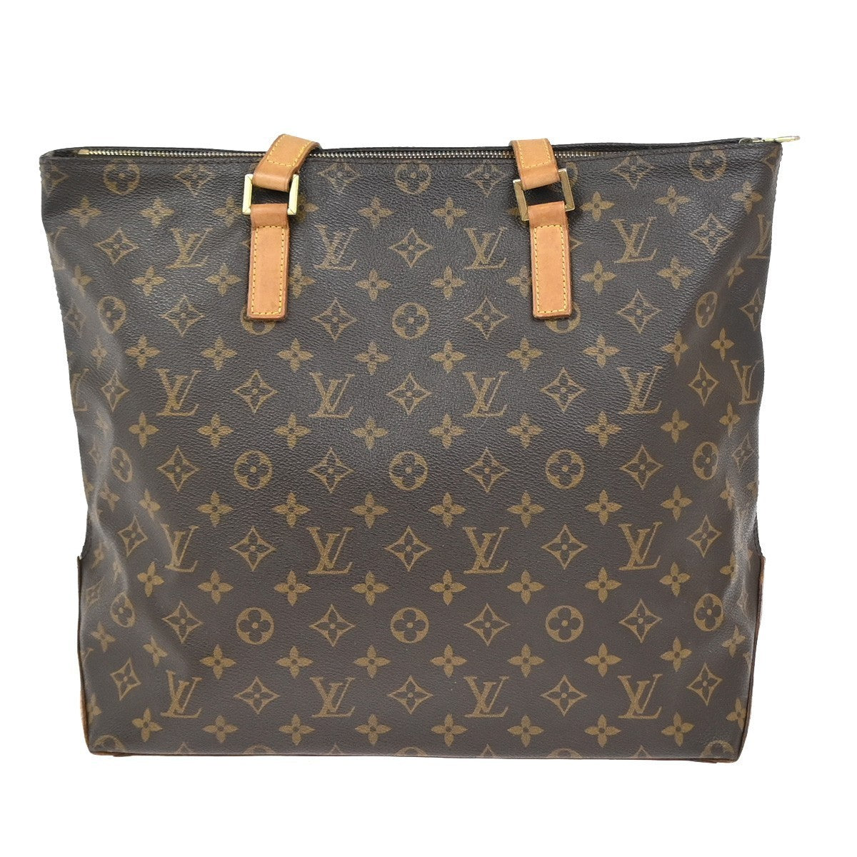 LOUIS VUITTON Cabas Mezzo Shoulder Bag Monogram Leather Brown M51151 84YJ058