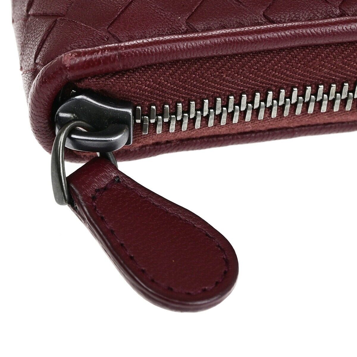 BOTTEGA VENETA Intrecciato Long Zippr Around Wallet Purse Leather BX 65YF841