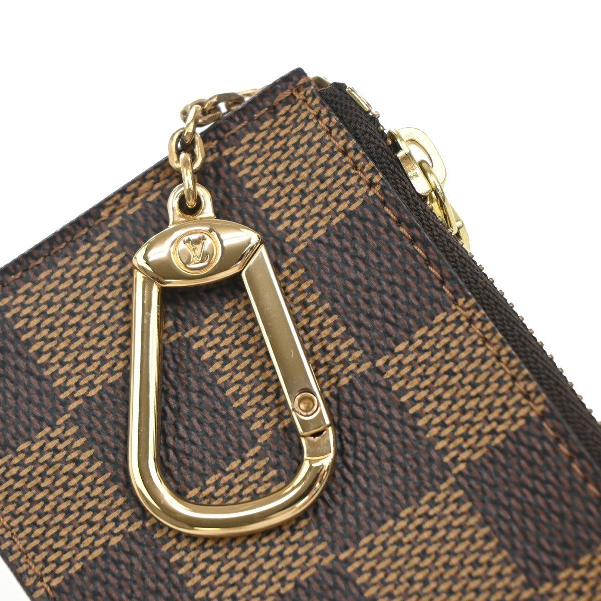 LOUIS VUITTON Pochette Cles Coin Key Case Damier Ebene Leather BN N62656 30KP022