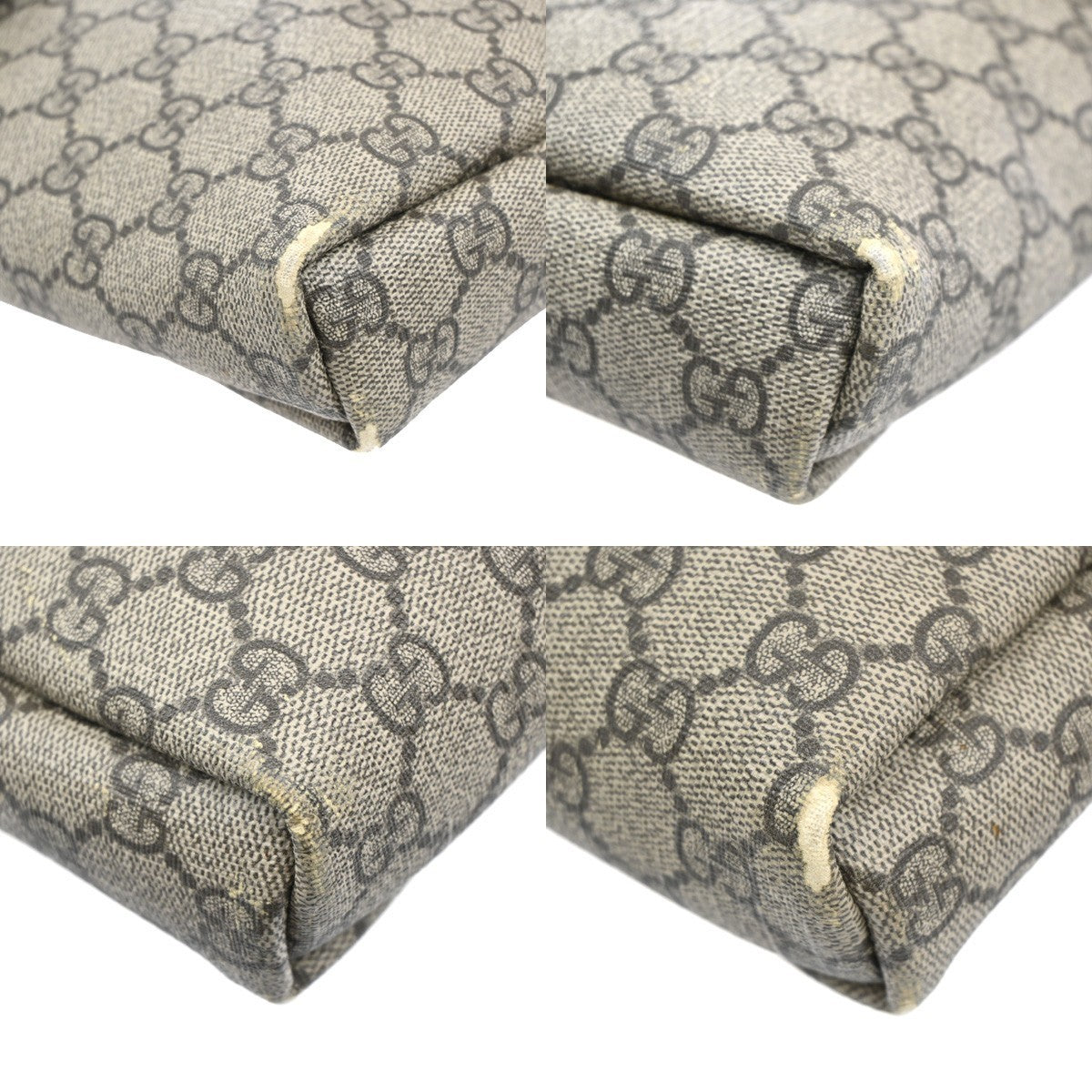 GUCCI GG Supreme Shoulder Bag Leather Beige GHW Italy 0223666 65MA089