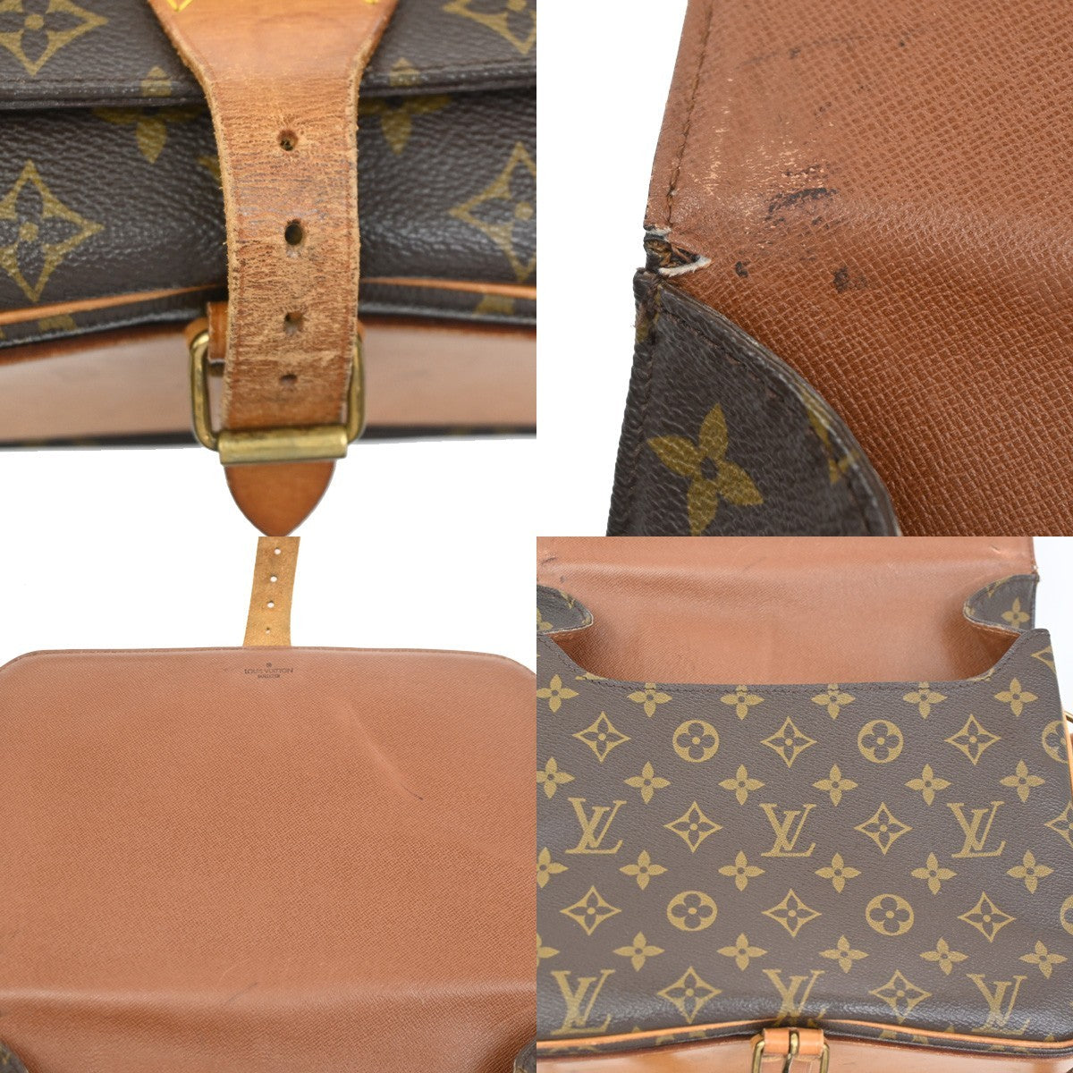 LOUIS VUITTON Cartouchiere GM Shoulder Bag Monogram Leather Brown M51252 39PA059